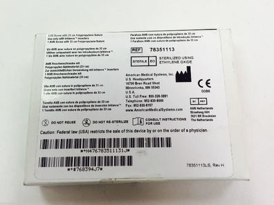 78351113 ~ American Medical AMS Scrw with 33cm Polypropylene (x)